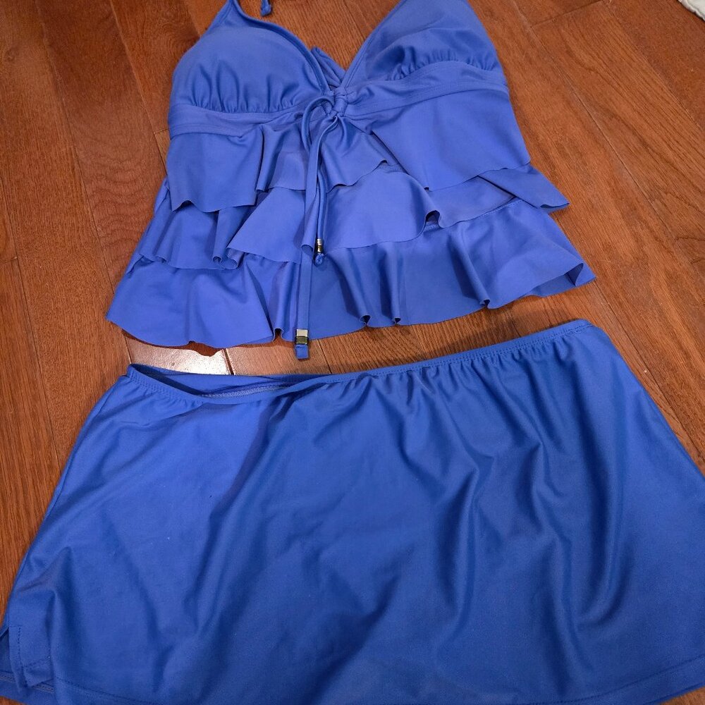 Catalina Swimsuit 2 Piece Sz Large Blue